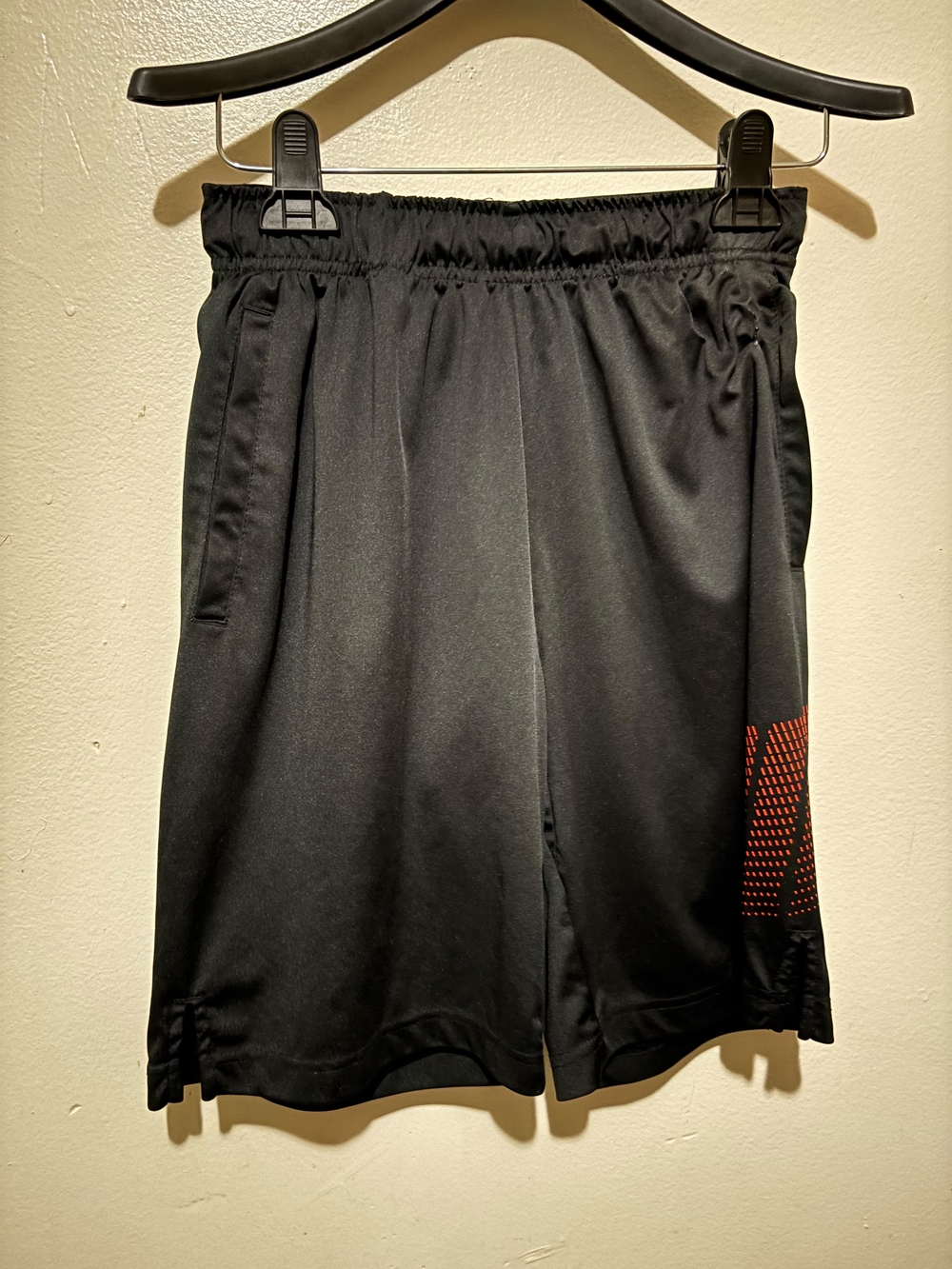 Nike Black Dri-FIT Athletic Shorts with White Swoosh